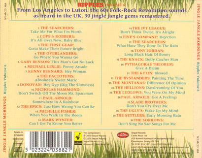 kenny bernard cd various jingle jangle ripples volume 6 trayout