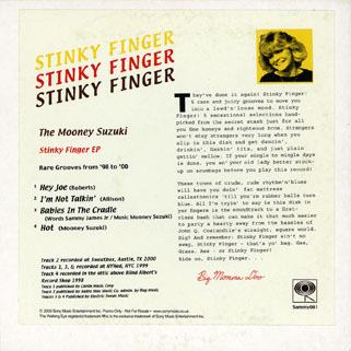 mooney suzuki cd ep stinky finger back cover