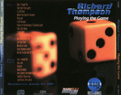 richard thomson cd playing the game tray