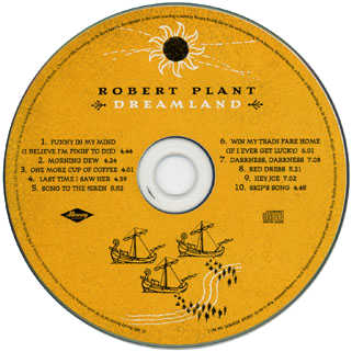 robert plant cd dreamland label
