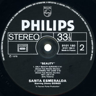 santa esmeralda beauty lp label 2