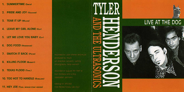 tyler henderson and the ultrasonics cd live at the dog cover out