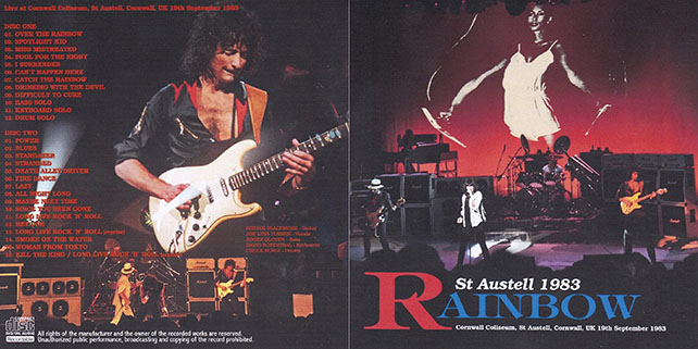 rainbow 1983 09 19 st. austell cd no label cover