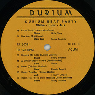 rocky roberts lp durium beat party label 1