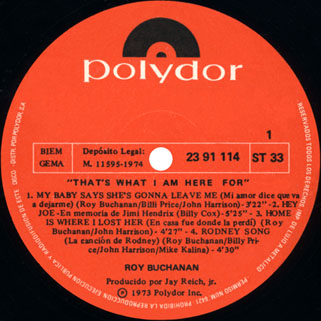 roy buchanan that's what i am here for spain  label 1