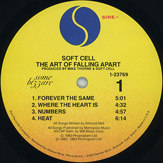 soft cell art of falling apart label 1