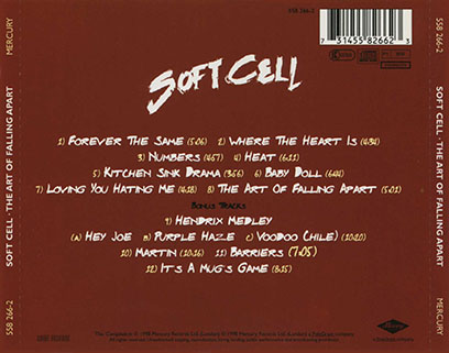 soft cell cd the art of falling apart tray out