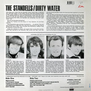 standells lp dirty water stereo eva records 12083 back cover