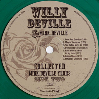 willy deville 2 lp collected (1976-2009) label 2
