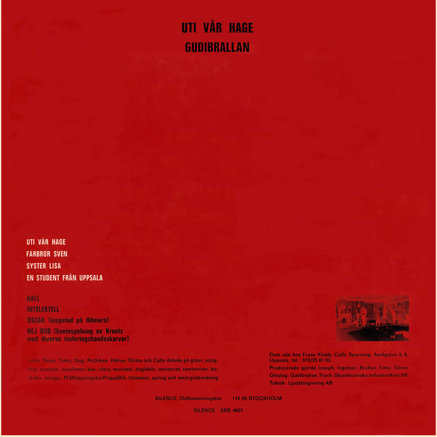Gudibrallan LP Uti Var Hage 1st pressing back