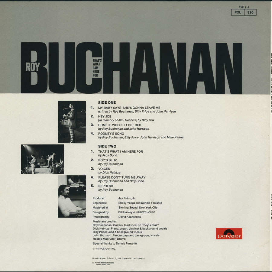 roy buchanan lp that's what i am here for france back