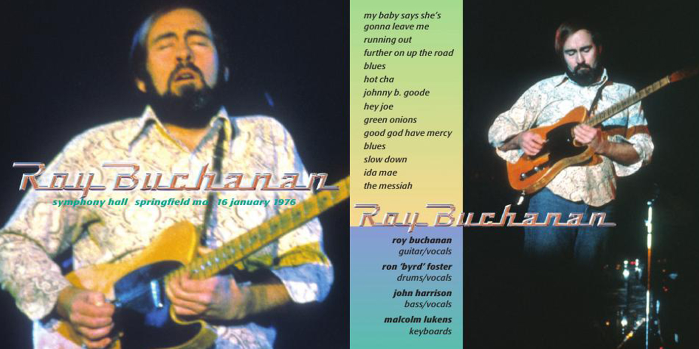 roy buchanan 1976 01 16 cdr symphony hall springfield cover out