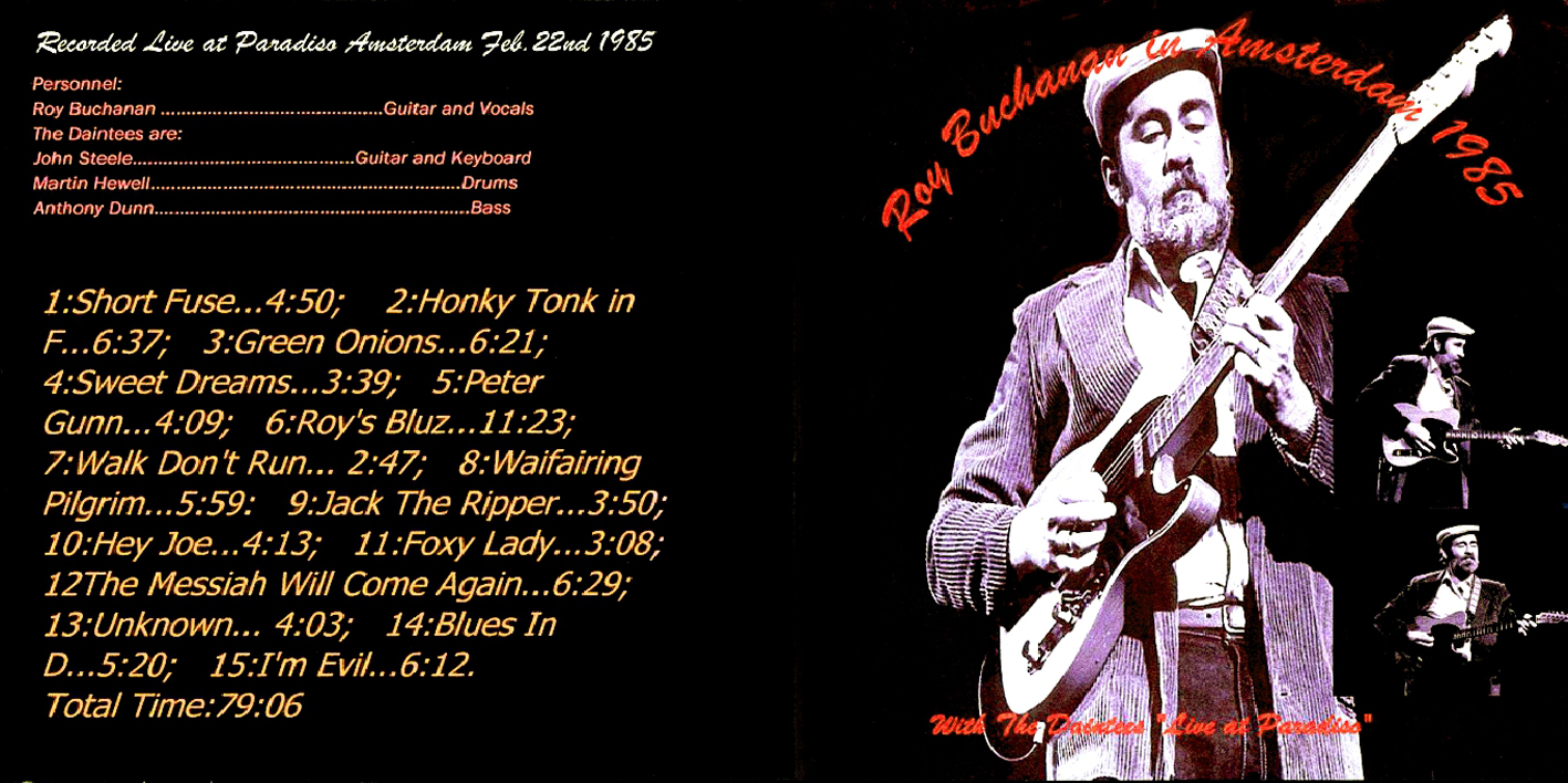 roy buchanan and the daintees cdr at paradisio amsterdam 1985 cover out