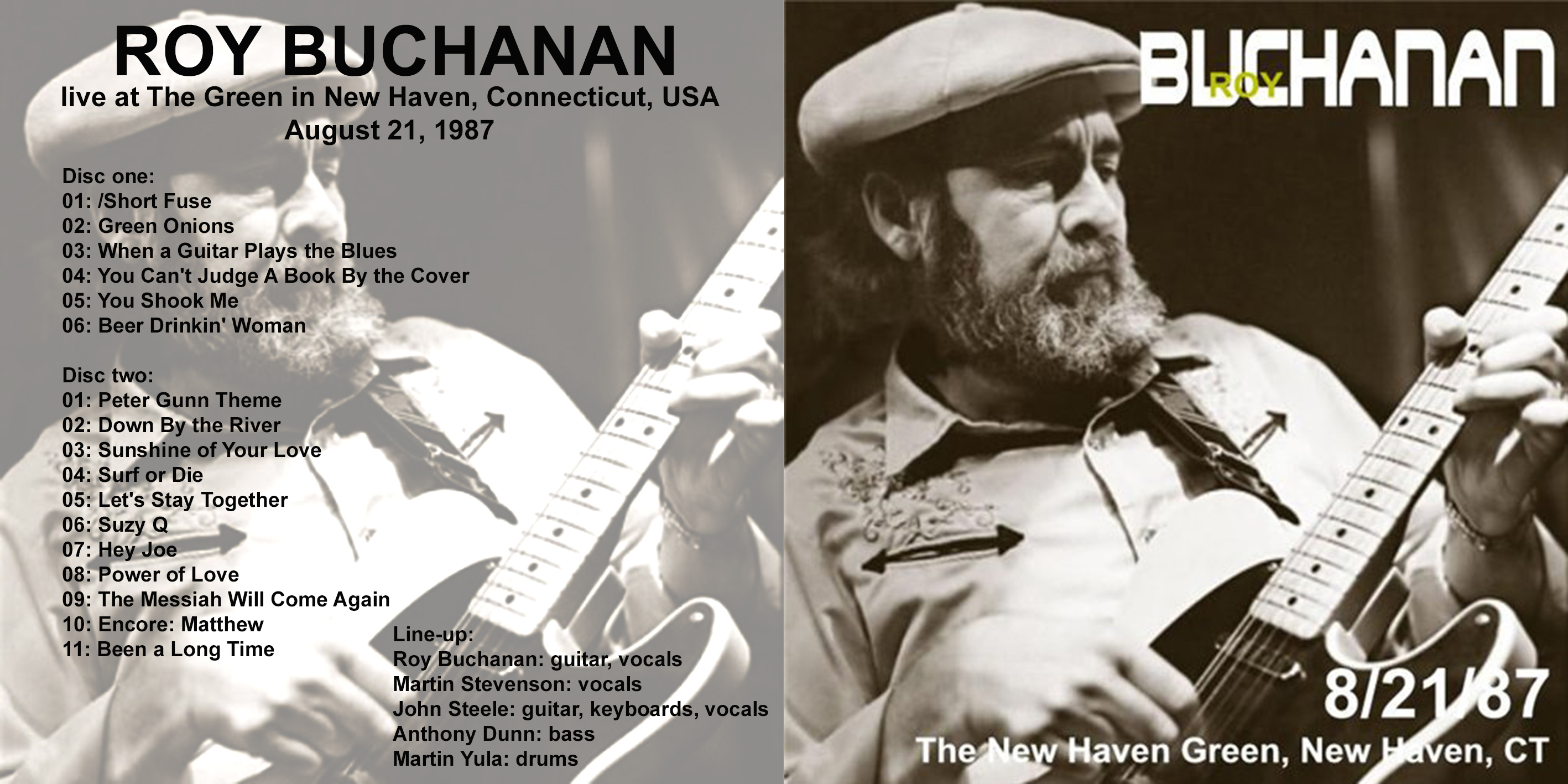 roy buchanan 1987 08 21  cdr at the green new haven out