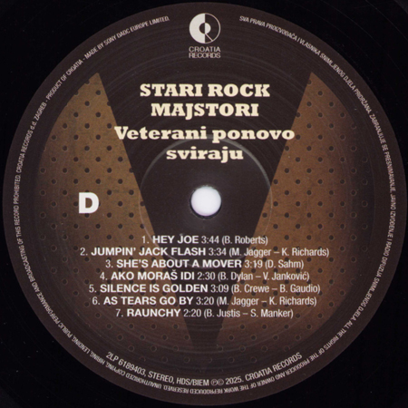 Stari Rock Majstori 2LP Veterani Ponovo Sviraju side D