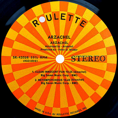 arzachel lp arzachel roulette sr-42036 usa 1969 label 2
