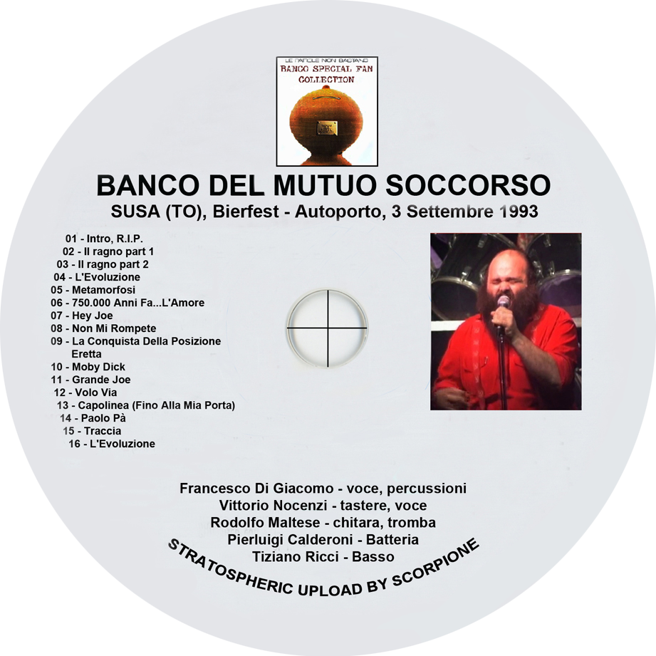 Banco del mutuo soccorso feat francesco di giacomo cd bierfest 1993 label cd