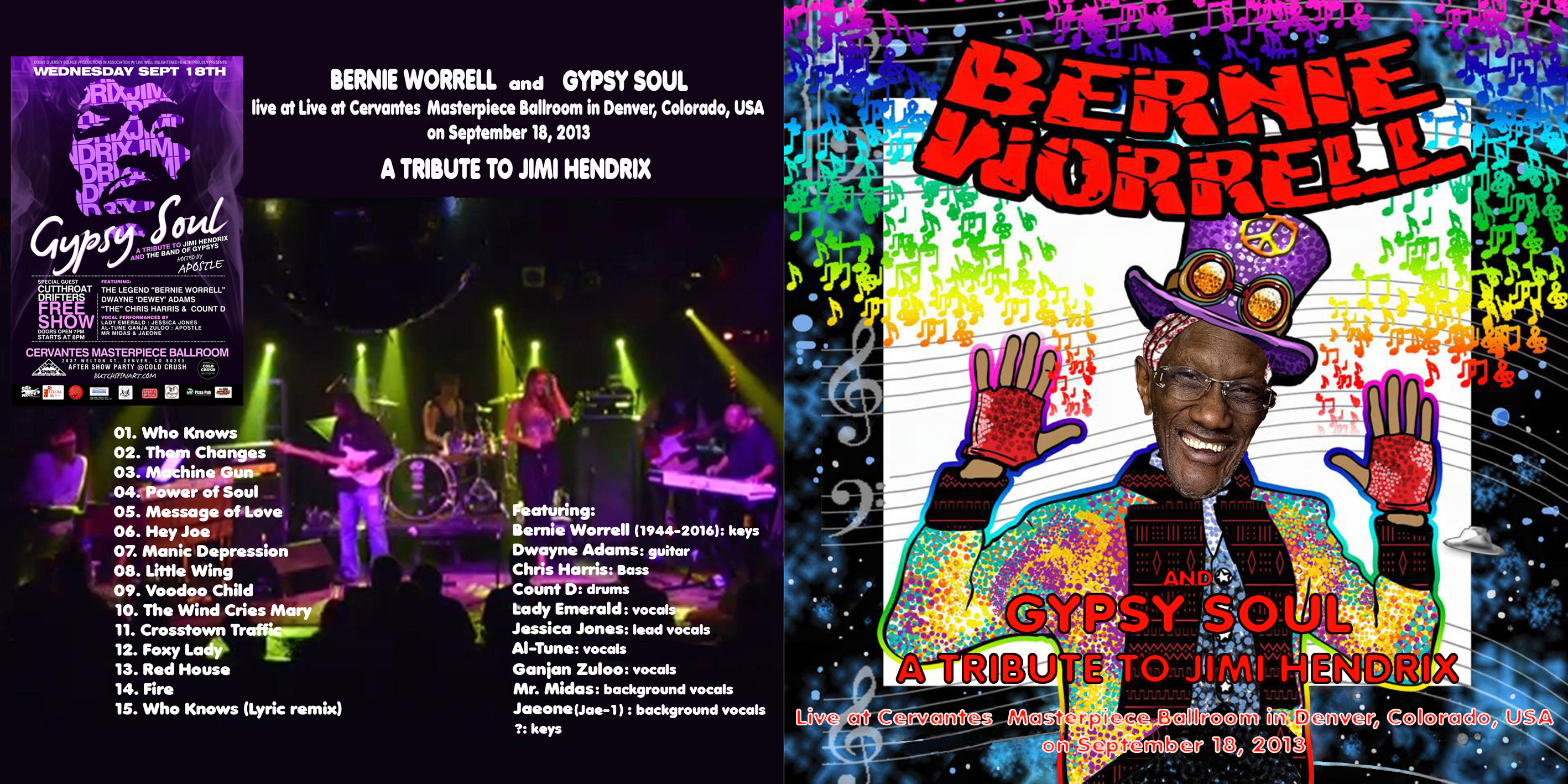 bernie worrell with gypsy soul cdr a tribute to jimi hendrix cover out