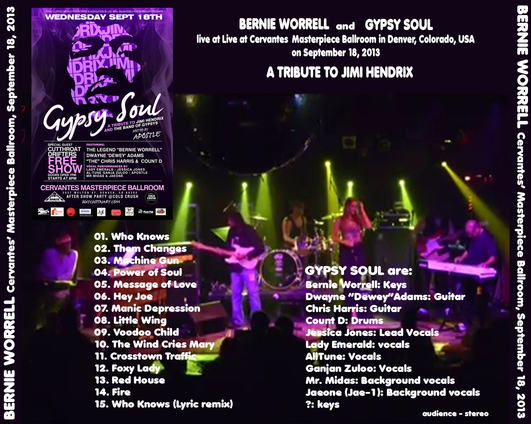 bernie worrell with gypsy soul cdr a tribute to jimi hendrix tray