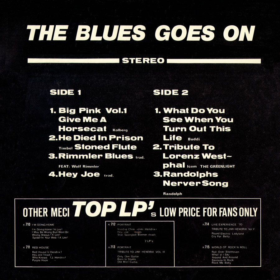 the blues goes on lp same back