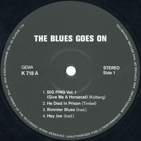 the blues goes on lp same label 1