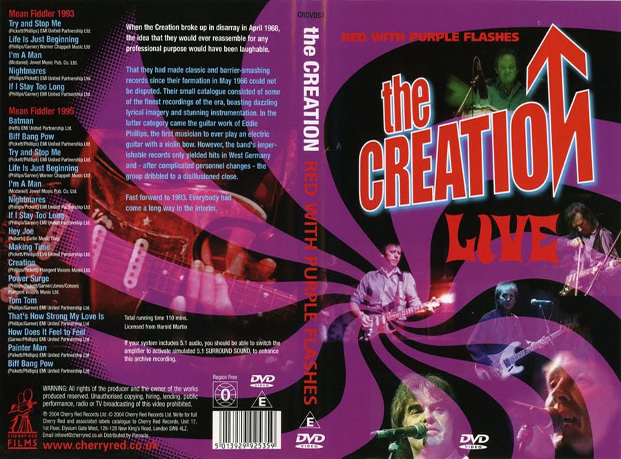creation dvd live front