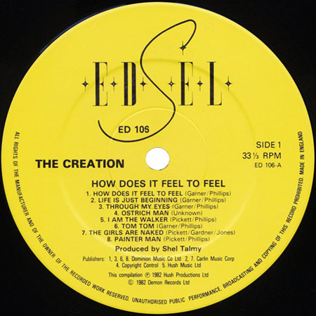 creation lp how does it fell to feel label 1