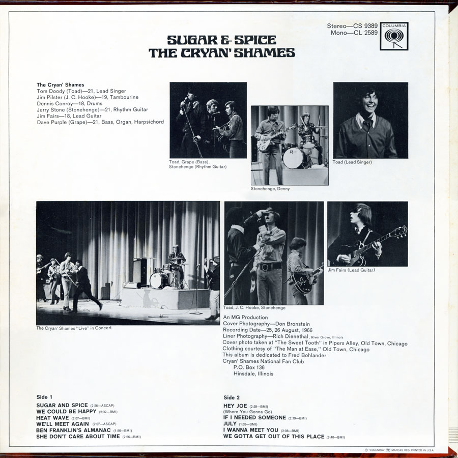 cryan shames lp sugar and sice mono back