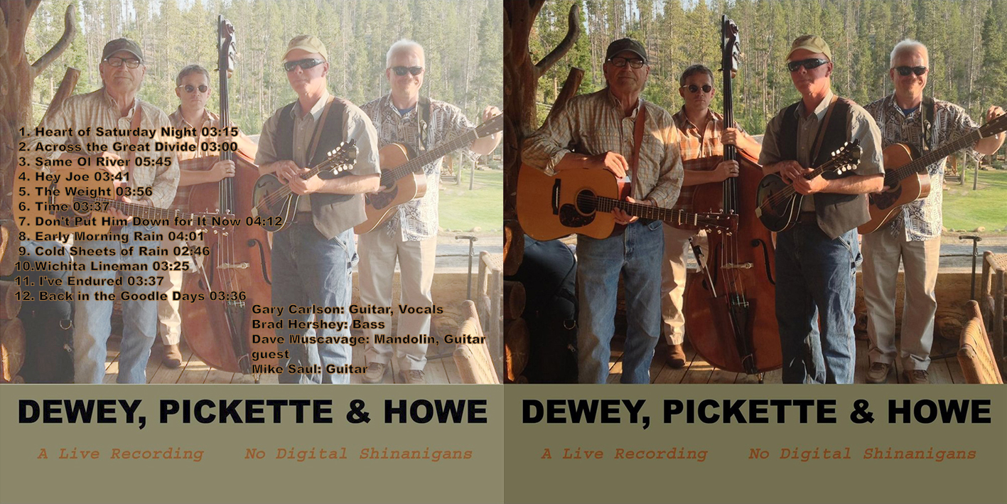 dewey pickette howe cd a live recordingcover out