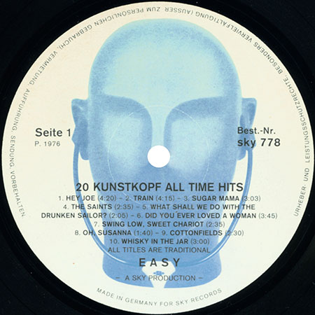 easy LP kunstkopf 20 all time hits label 1