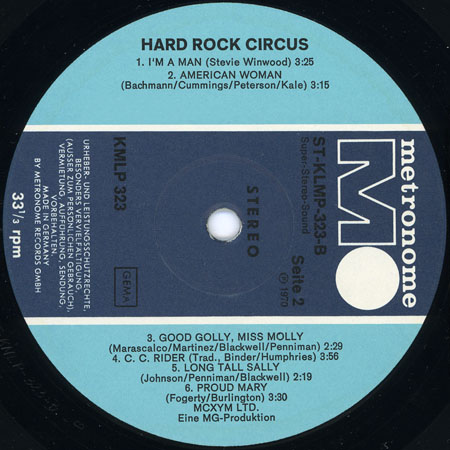 Hard rock circus lp same metronome germany label 2