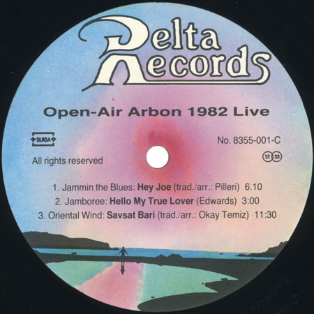 jammin the blues lp open air arbon label C