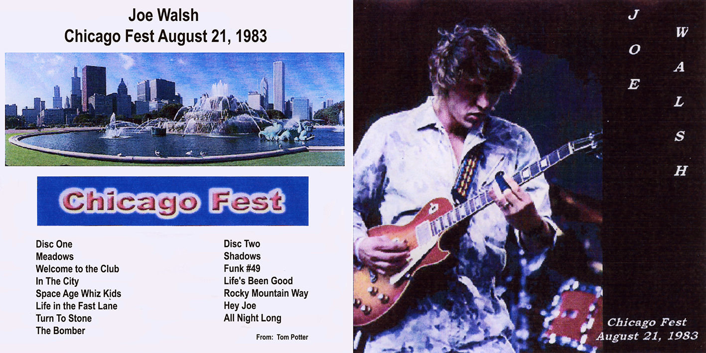 joe walsh cdr chicago fest august 21, 1983 cover out