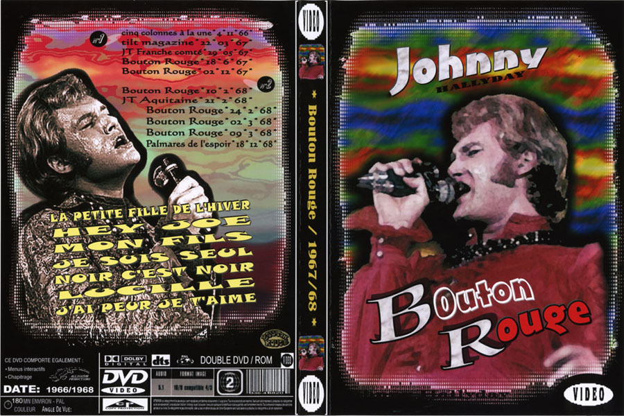 johnny hallyday 1967 1968 bouton rouge dvd front