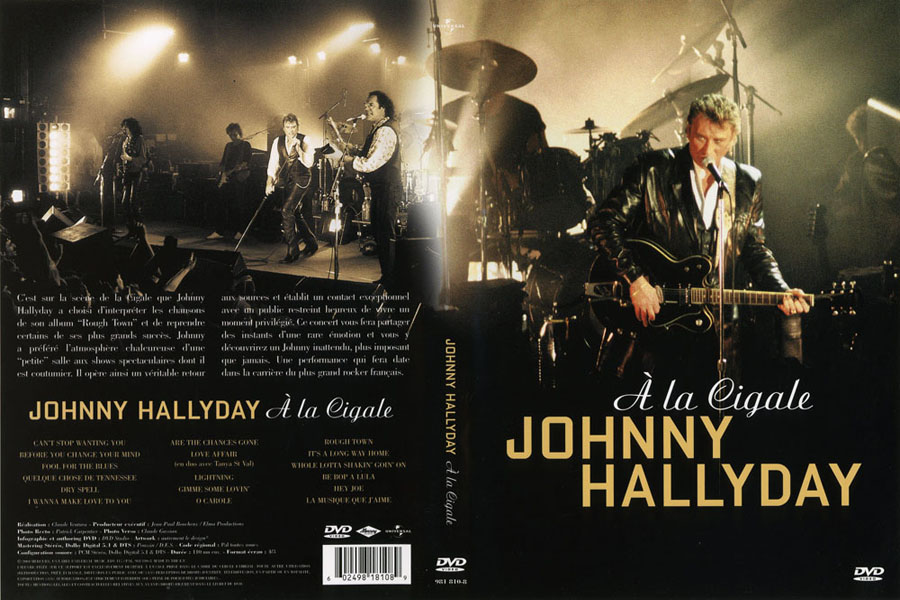 johnny hallyday dvd cigale 1994 front