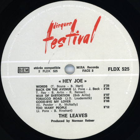 leaves lp hey joe label festival label 2
