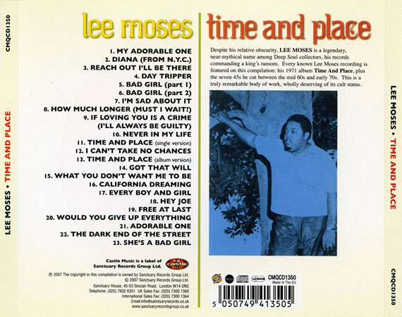 lee moses cd castle time and place tray out