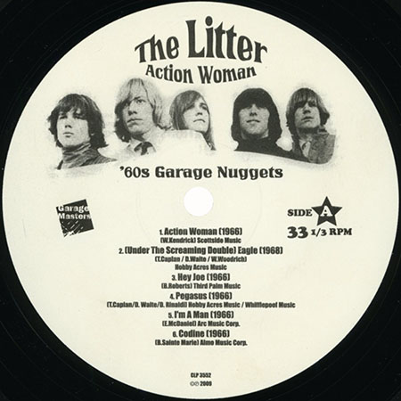 the litter lp action woman garage masters cleopatra label 1