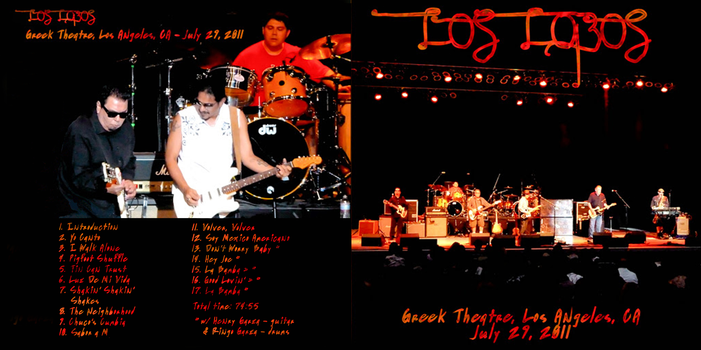 los lobos cd live at the  greek theatre cover out