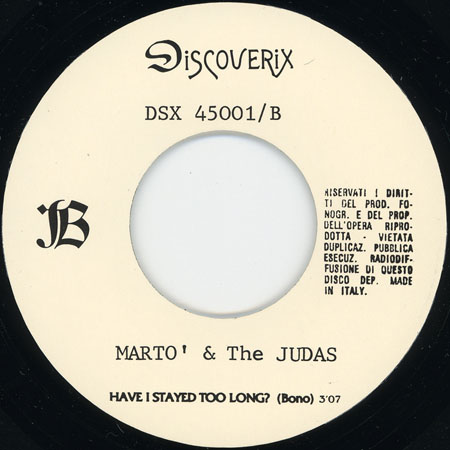 marto and the judas lp lost and found label 2 of the single