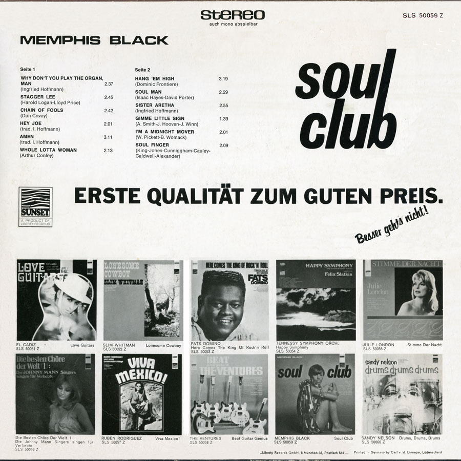 memphis black lp soul club back cover