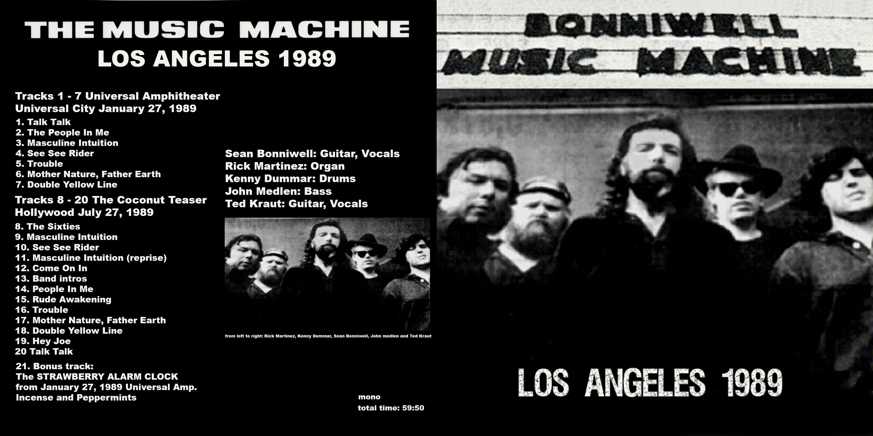 music machine cdr los angeles 1989 cover