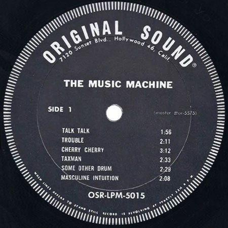 music machine lp turn on mono label 1