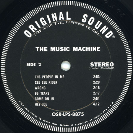 music machine lp turn on stereo label 2
