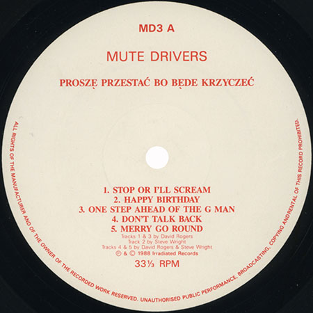 mute drivers lp stop or i'll scream label 1