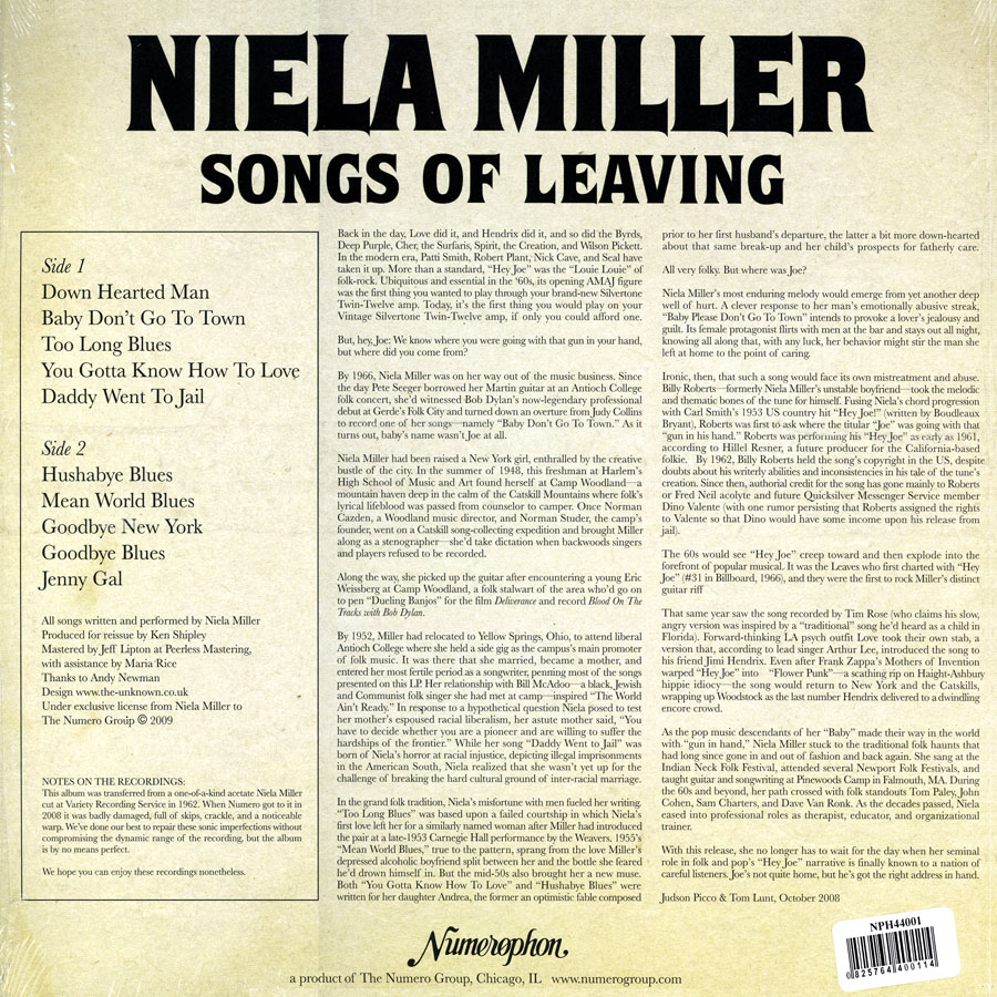 niela miller lp songs of leaving back