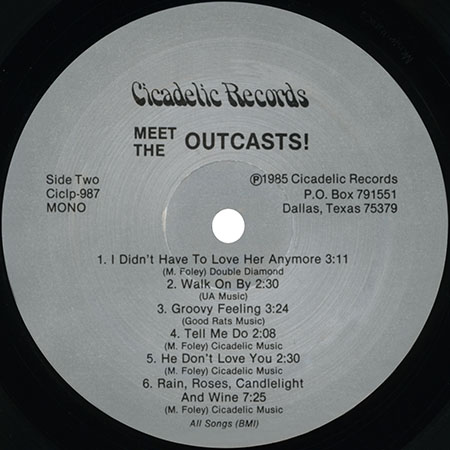 outcast lp cicadelic standing room only label 2