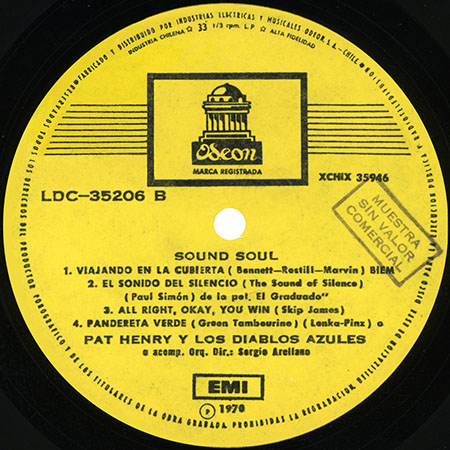 pat henry and the diablos azules lp sound soul label 2