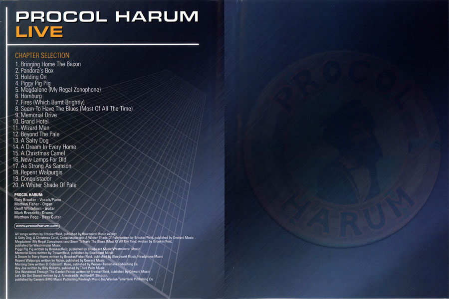 procol harum dvd live back