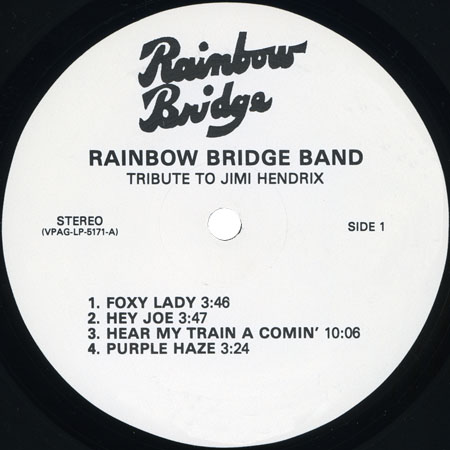 Rainbow bridge band lp a tribute to jimi hendrix label 1